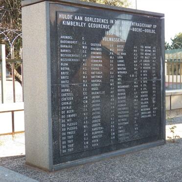 3. KIMBERLEY Konsentrasiekamp: Anglo-Boere-Oorlog 1899-1902