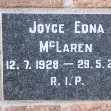 McLAREN Joyce Edna 1928-2005