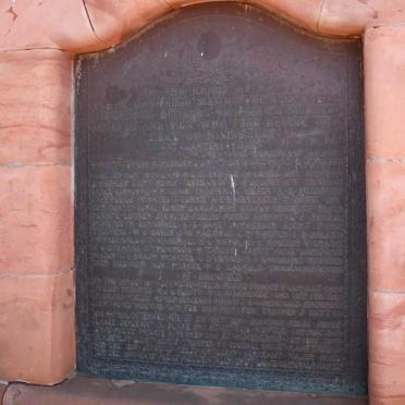 4. Plaque to honour those killed or wounded in Siege of Kimberley