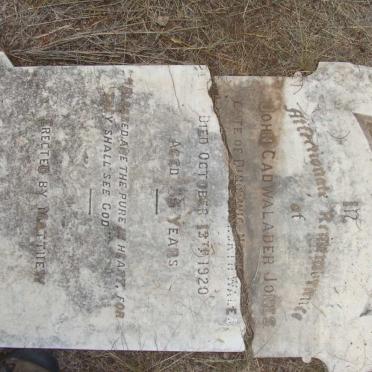 JONES John Cadwalader -1920