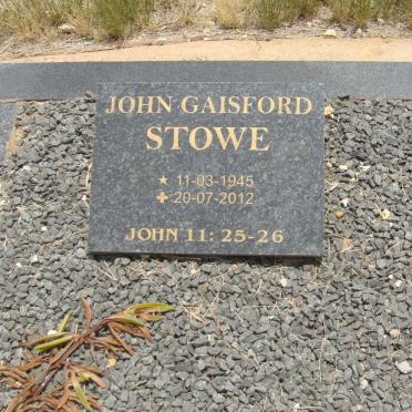 STOWE John Gaisford 1945-2012