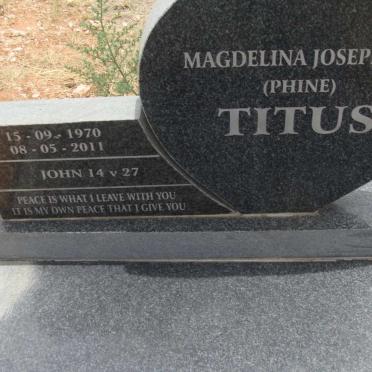 TITUS Magdelina Josephine 1970-2011
