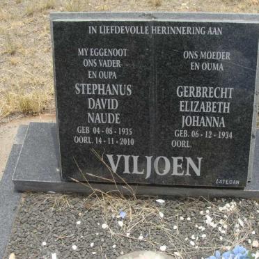 VILJOEN Stephanus David Naude 1935-2010 &amp; Gerbrecht Elizabeth Johanna 1934-