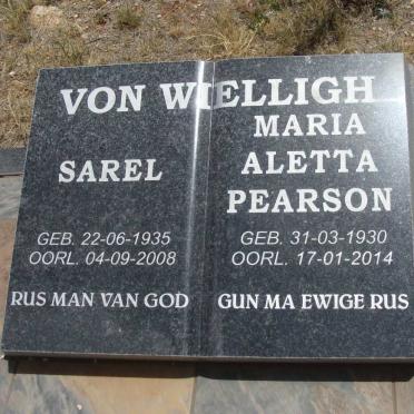WIELLIGH Sarel, von 1935-2008 &amp; Maria Aletta PEARSON 1930-2014