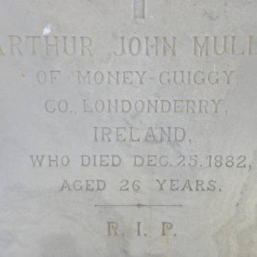 MULLEN Arthur John -1882 