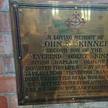 SKINNER John R.  -1891