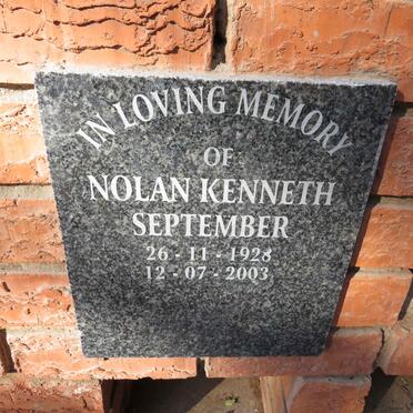 SEPTEMBER Nolan Kenneth 1928-2003