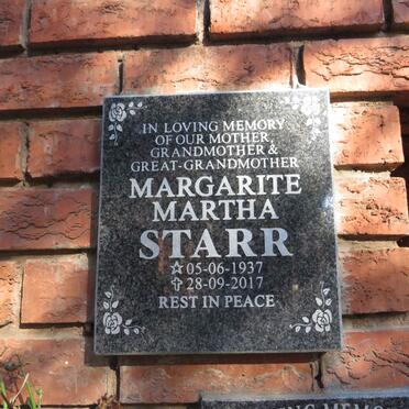 STARR Margarite Martha 1937-2017