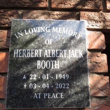 BOOTH Herbert Albert Jack 1949-2022