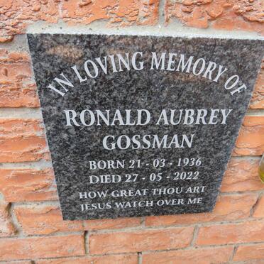 GOSSMAN Ronald Aubrey 1936-2022