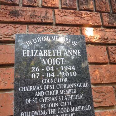 VOIGT Elizabeth Anne 1944-2010