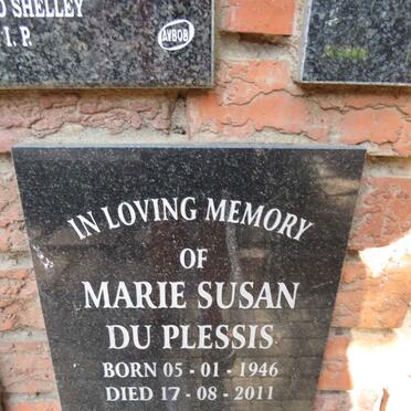 PLESSIS Marie Susan, du 1946-2011