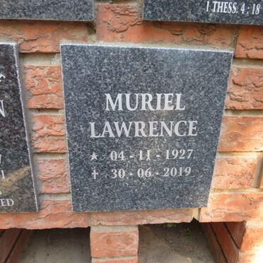 LAWRENCE Muriel 1927-2019