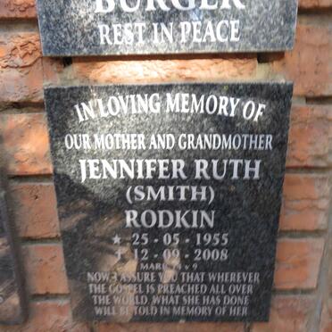 RODKIN Jennifer Ruth nee SMITH 1955-2008