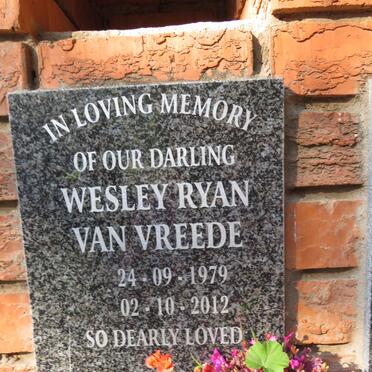 VREEDE Wesley Ryan, van 1979-2012