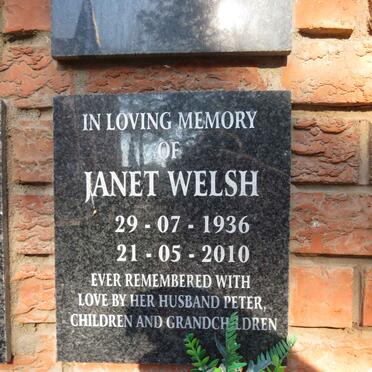 WELSH Janet 1936-2010