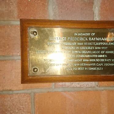 RAYNHAM Eustace Frederick 1865-1939