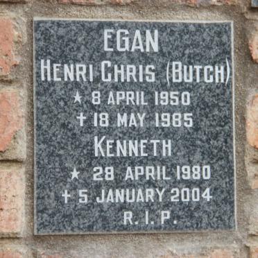 EGAN Henri Chris 1950-1985 :: EGAN Kenneth 1980-2004