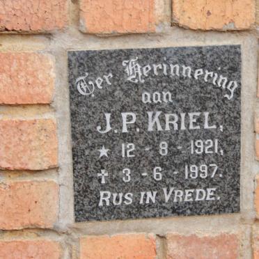 KRIEL J.P. 1921-1997