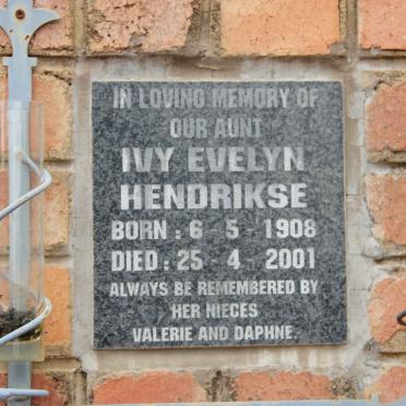 HENDRIKSE Ivy Evelyn 1908-2001
