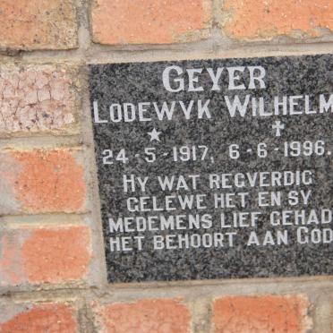 GEYER Lodewyk Wilhelm 1917-1996