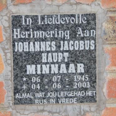 MINNAAR Johannes Jacobus Haupt 1945-2003