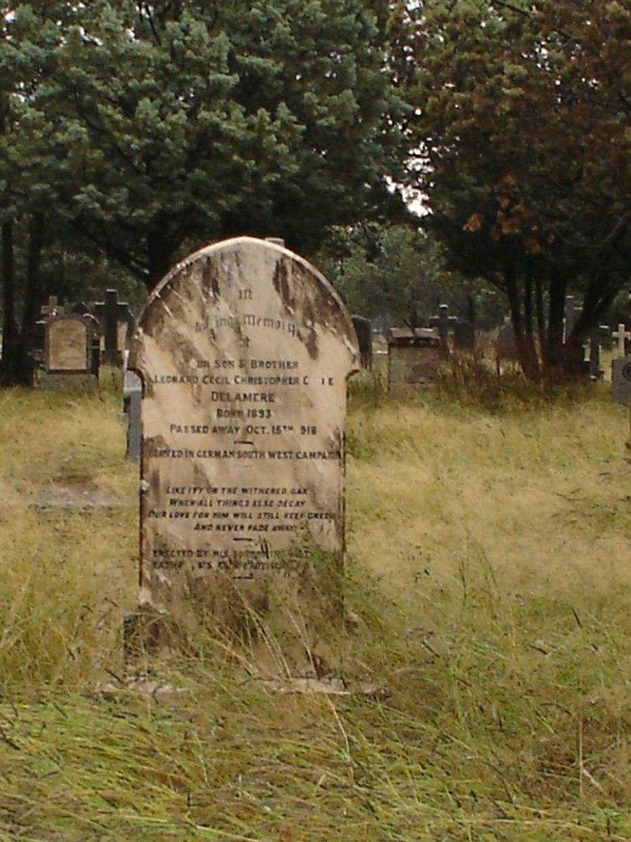 DELAMERE Leonard Cecil Christopher Cook 1893-1918