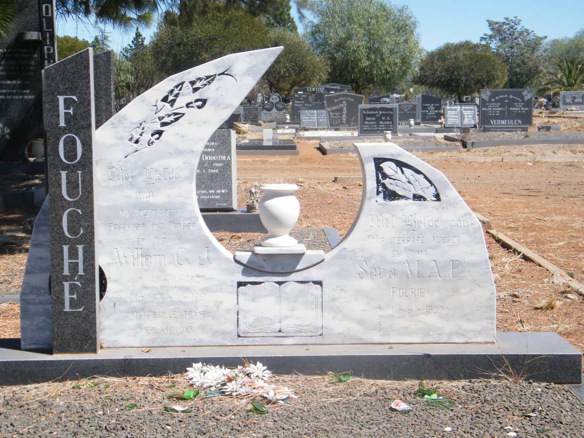 FOUCHE Willem C.J. 19?7-199? &amp; Sera M.A.E. FOURIE 1937-