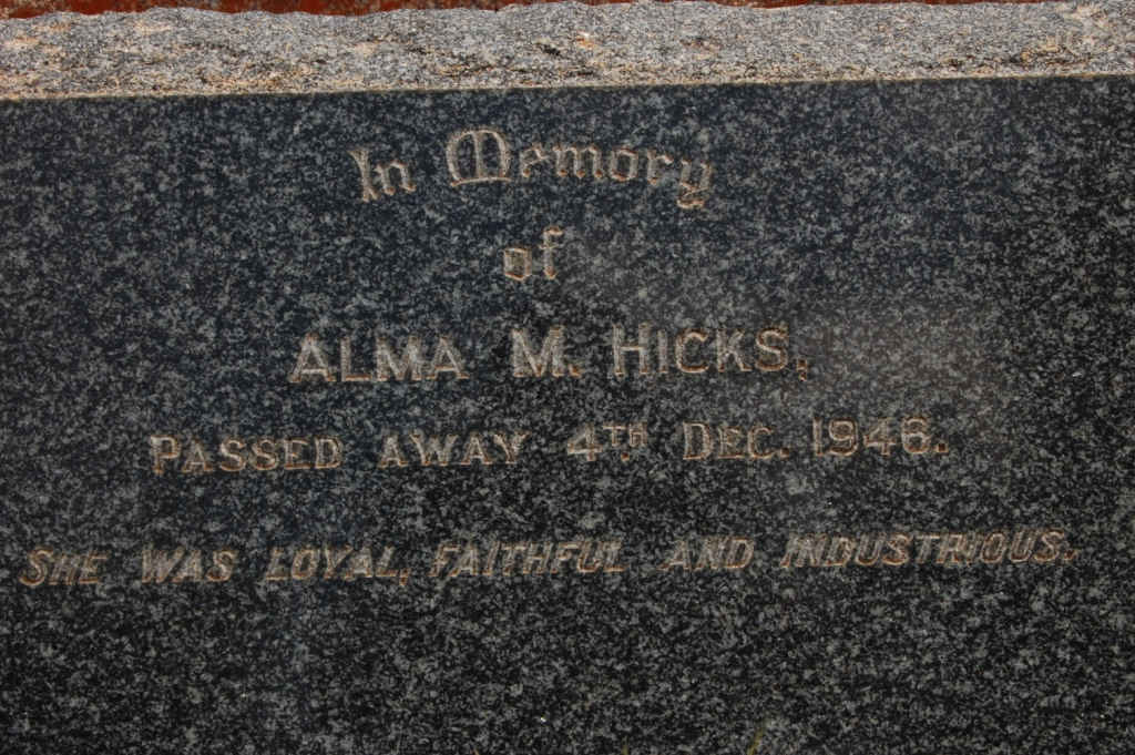 HICKS Alma M. - 1946