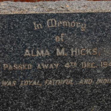 HICKS Alma M. - 1946
