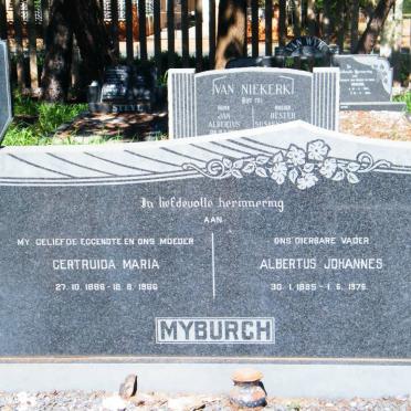 MYBURGH Albertus Johannes 1885-1976 &amp; Gertruida Maria 1886-1966