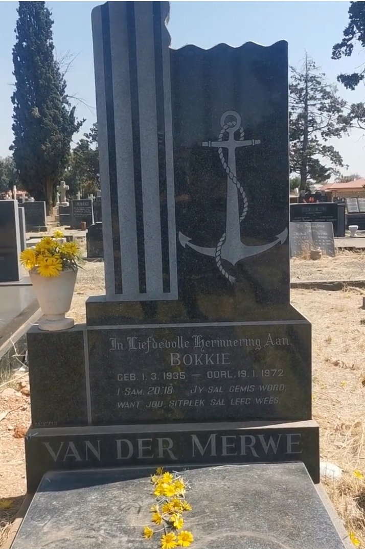 MERWE Bokkie, van der 1935-1972