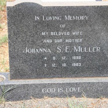 MULLER Johanna S.E. 1898-1983