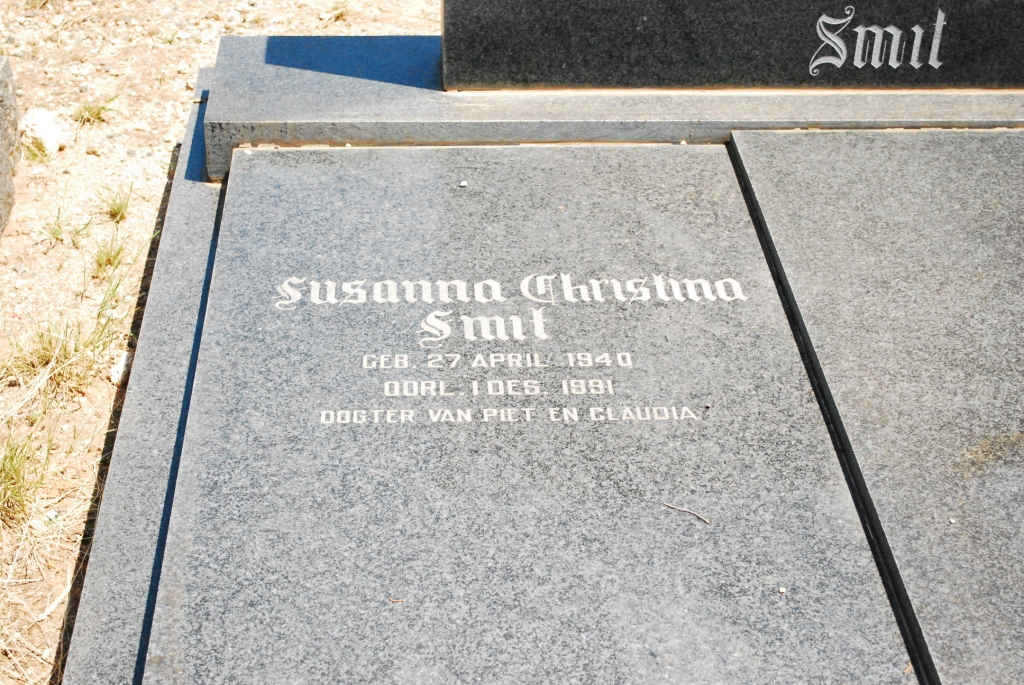 SMIT Susanna Christina 1940-1991