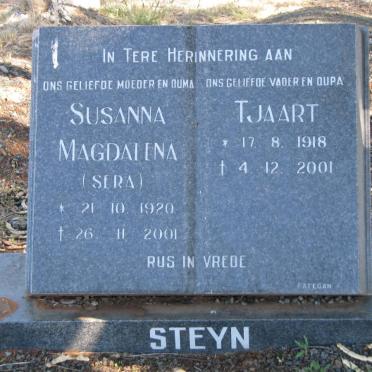 STEYN Tjaart 1918-2001 &amp; Susanna Magdalena 1920-2001