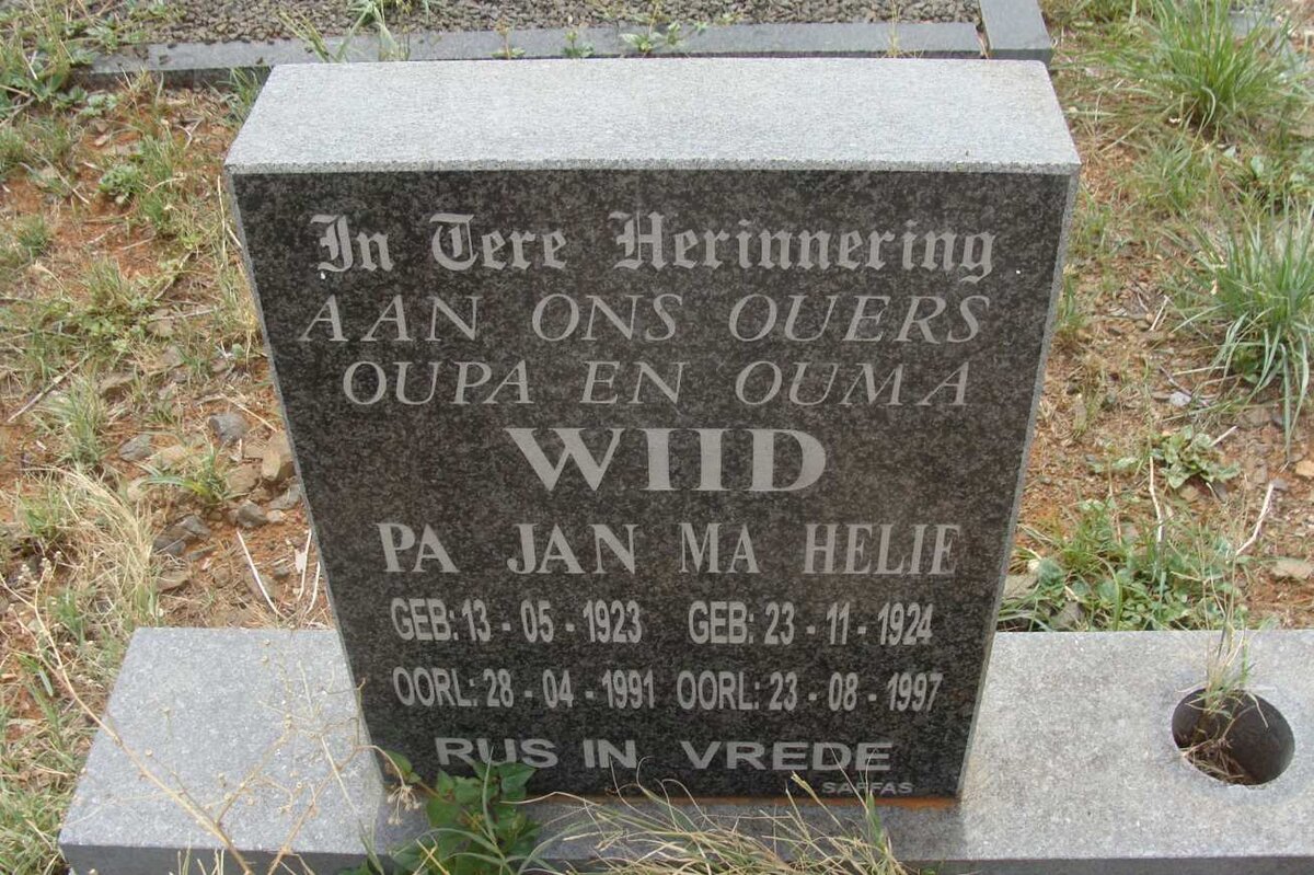 WIID Jan 1923-1991 &amp; Helie 1924-1997