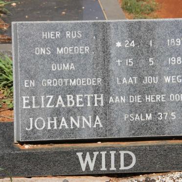 WIID Elizabeth Johanna 1897-1988