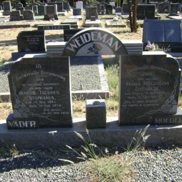 WEIDEMAN Hendrik Jacobus Stephanus 1886-1970 &amp; Maria Magdalena Elizabeth LOOTS 1896-1974