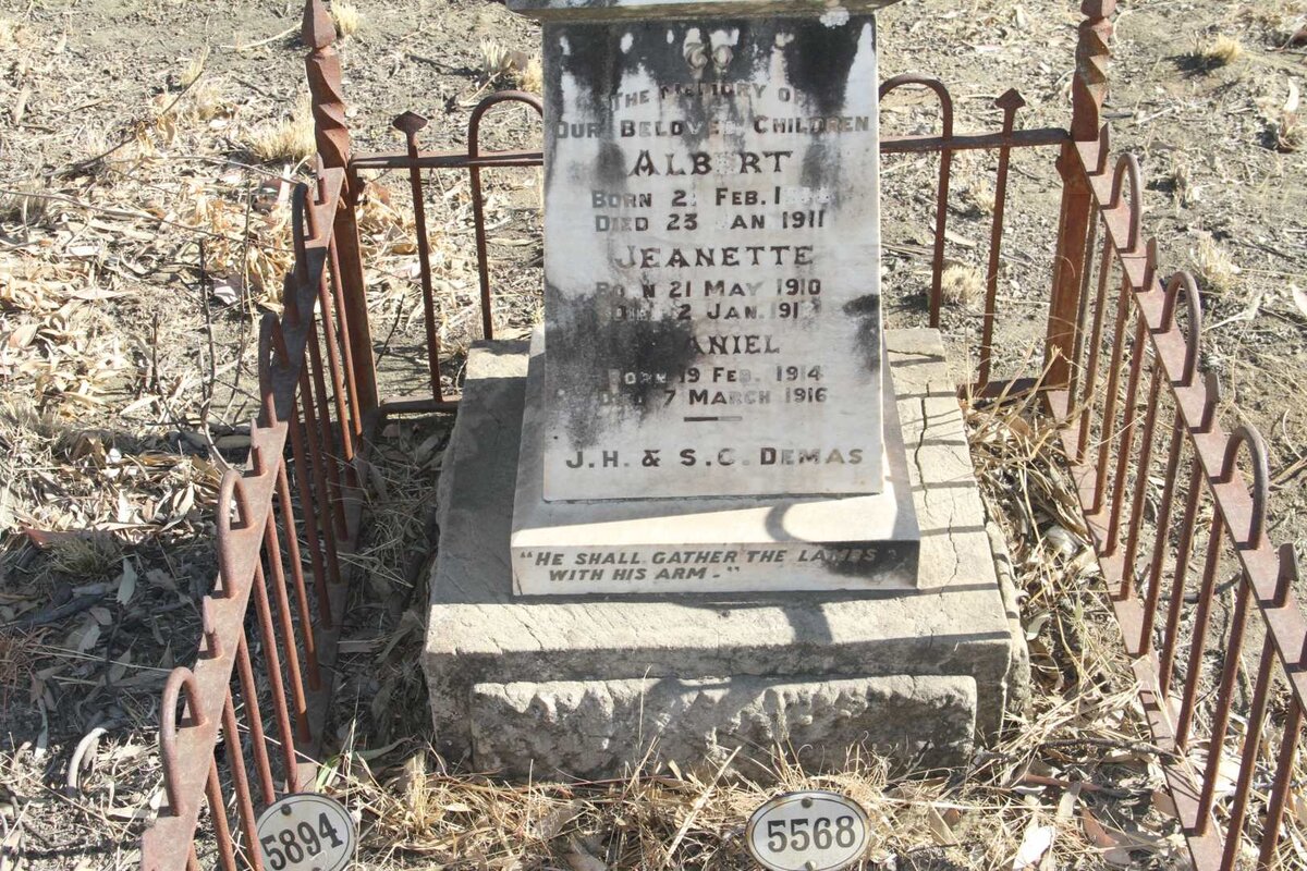 DEMAS Albert 1906-1911 :: DEMAS Jeannette 1910-1912 :: DEMAS Daniel 1914-1916