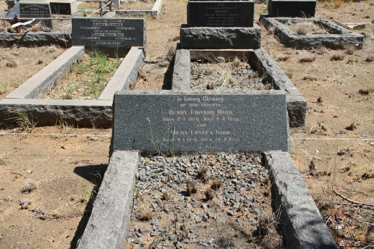 DODD Henry Edward 1876-1935 &amp; Hilda Ursula  1871-1939