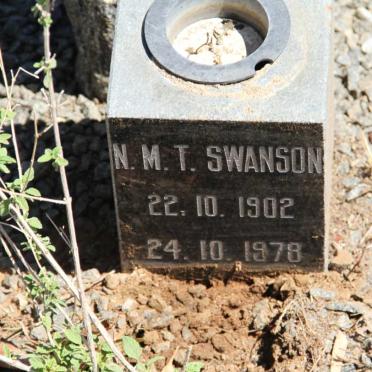 SWANSON N.M.T. 1902-1978