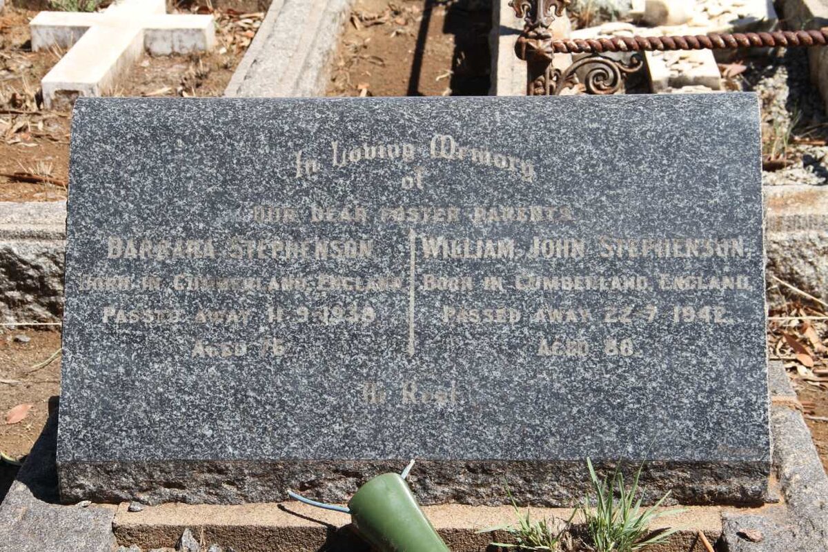 STEPHENSON William John -1942 &amp; Barbara -1938