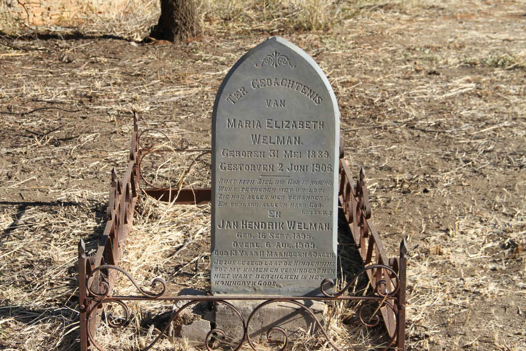 WELMAN Maria Elizabeth 1889-1906 :: WELMAN Jan Hendrik 1895-1909