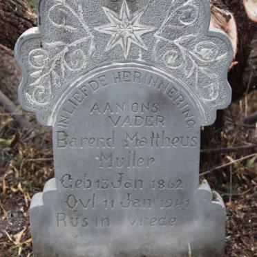 MULLER Barend Mattheus 1862-1941