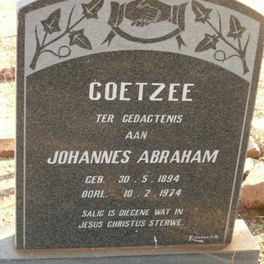 COETZEE Johannes Abraham 1894-1974