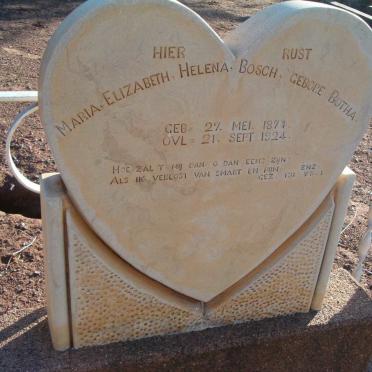 BOSCH Maria Elizabeth Helena nee BOTHA 1871-1924