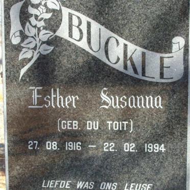BUCKLE Esther Susanna nee DU TOIT 1916-1994