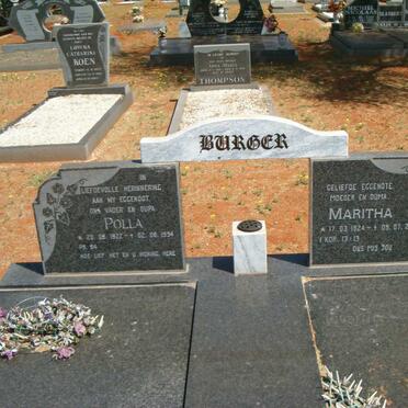 BURGER Polla 1922-1994 &amp; Maritha 1924-2005