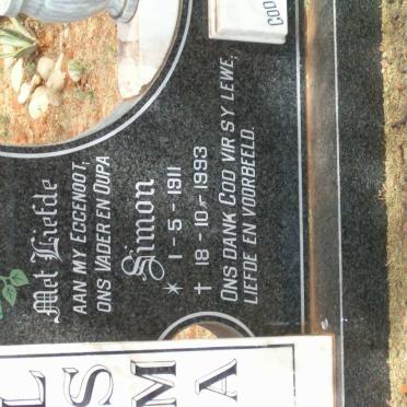 BYLSMA Simon 1911-1993 &amp; Catharina Wilhelmina V.D. MERWE 1915- 