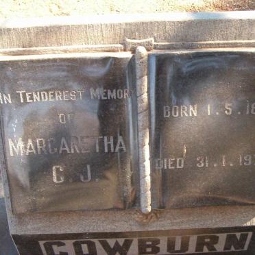 COWBURN Margaretha C.J. 1896-1973